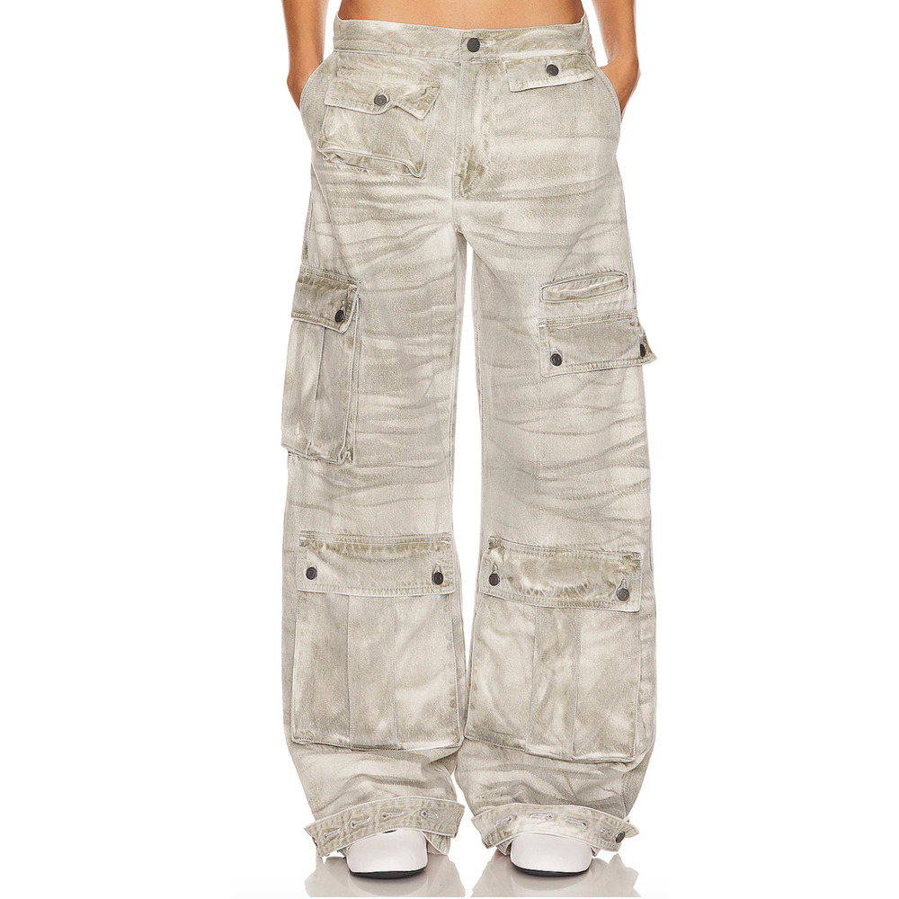 GRLFRND Lara Cargo Jean Desert Days SIZE 25 Camo Slouchy Low Rise Baggy $295 NEW